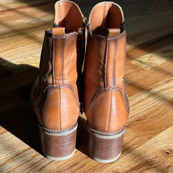 PIKOLINOS Brown Ankle Boots with Side Zipper and Chunky Heel - Picture 10 of 13